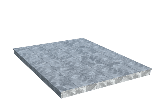 Площадки на могилу в&nbsp;Москве | Площадка с вертикальной (10 см) мраморной облицовкой