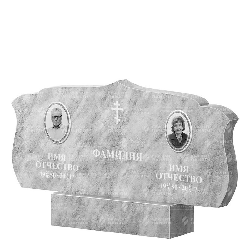 Памятники из мрамора в&nbsp;Москве | Двойной мраморный памятник ФМ-130