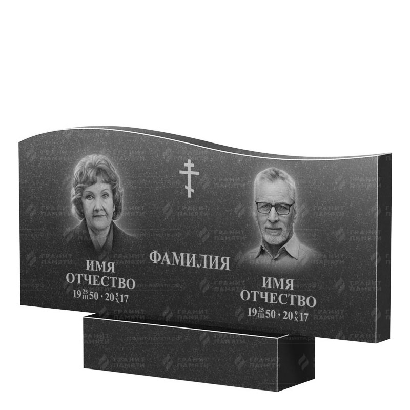 Памятники из гранита двойные в&nbsp;Москве | Двойной гранитный памятник ФГ-255