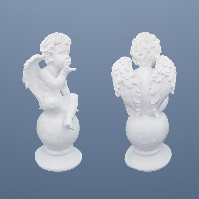 Скульптуры из искусственного мрамора в Москве | Скульптура ангел на шаре №2