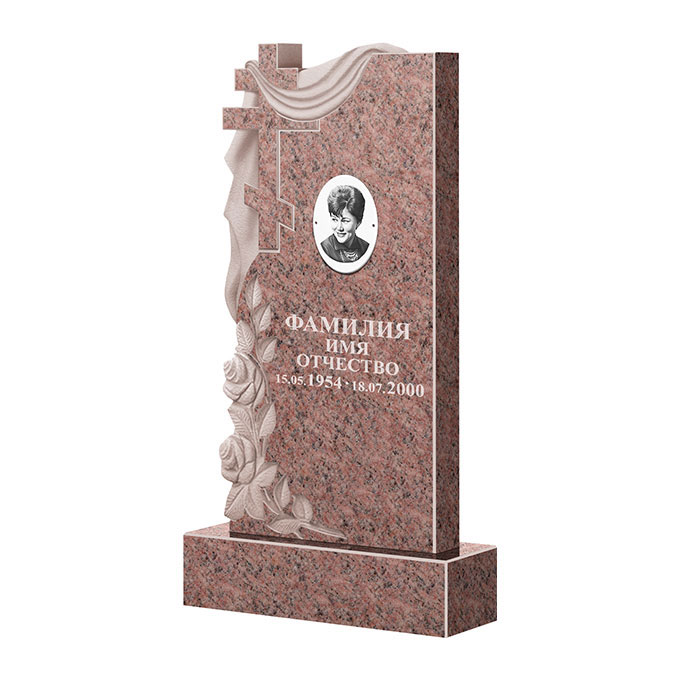 Гранитные памятники в&nbsp;Москве | Памятник из гранита Розалия Pink ФГЦ-189