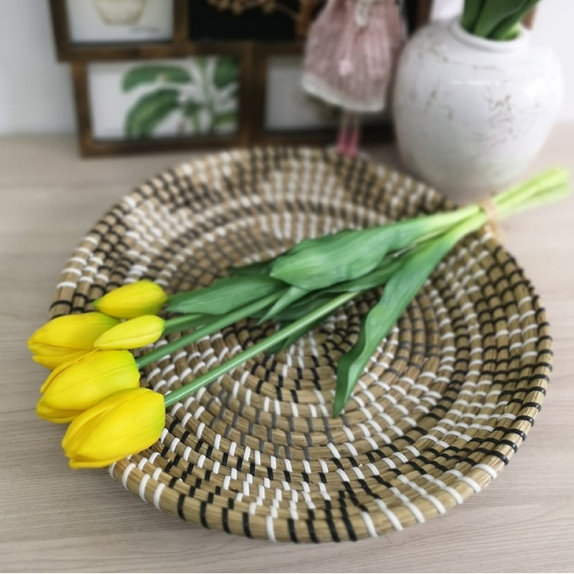 Искусственные цветы в Москве | Цветы искусственные «Тюльпаны, бутоны», желтые, букет