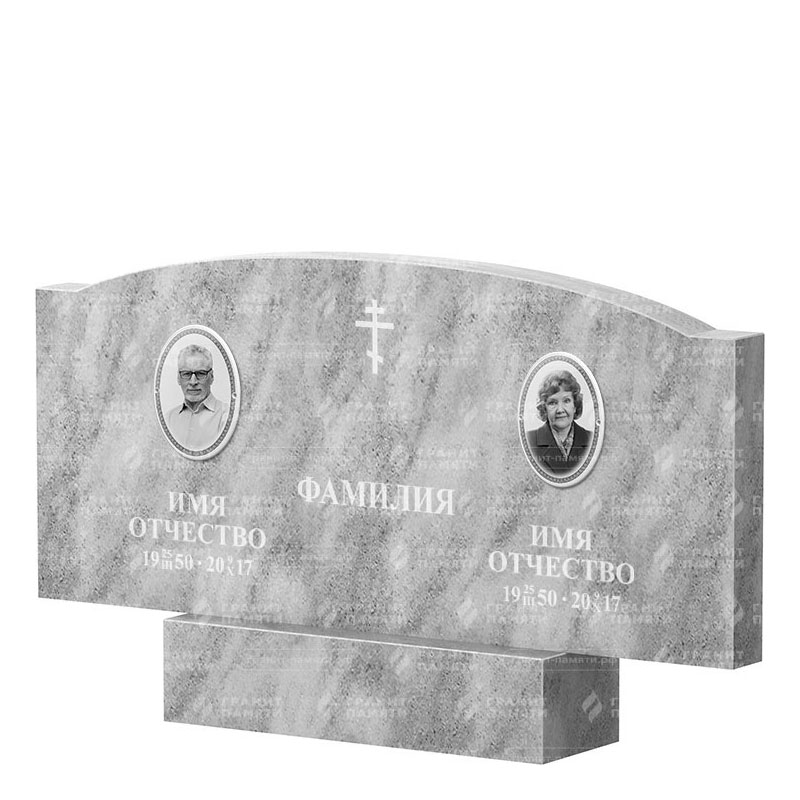 Памятники из мрамора в&nbsp;Москве | Двойной мраморный памятник ФМ-257