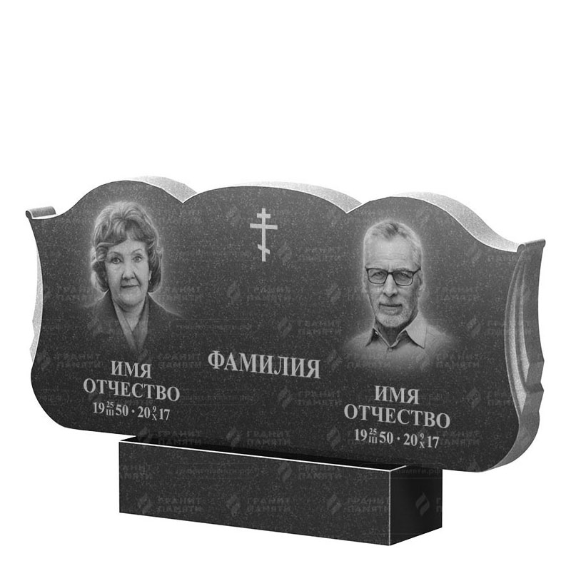 Гранитные памятники в&nbsp;Москве | Двойной гранитный памятник ФГ-261