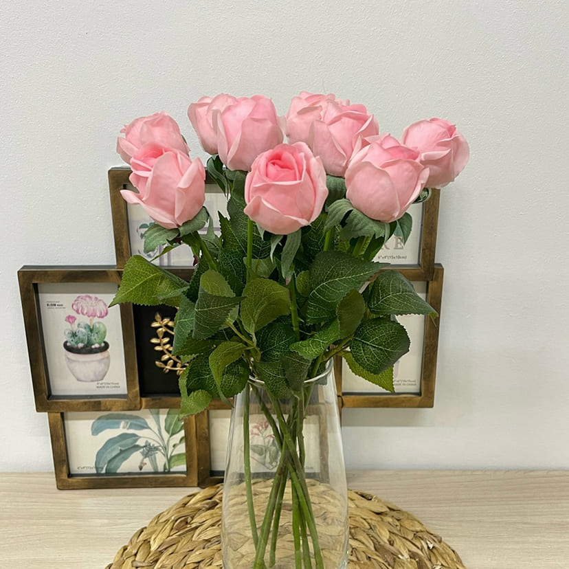 Искусственные цветы в Москве | Цветок искусственный «Роза», нежно-розовая, одиночный