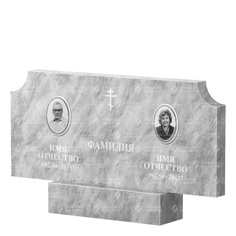 Памятники из мрамора в&nbsp;Москве | Двойной мраморный памятник ФМ-253