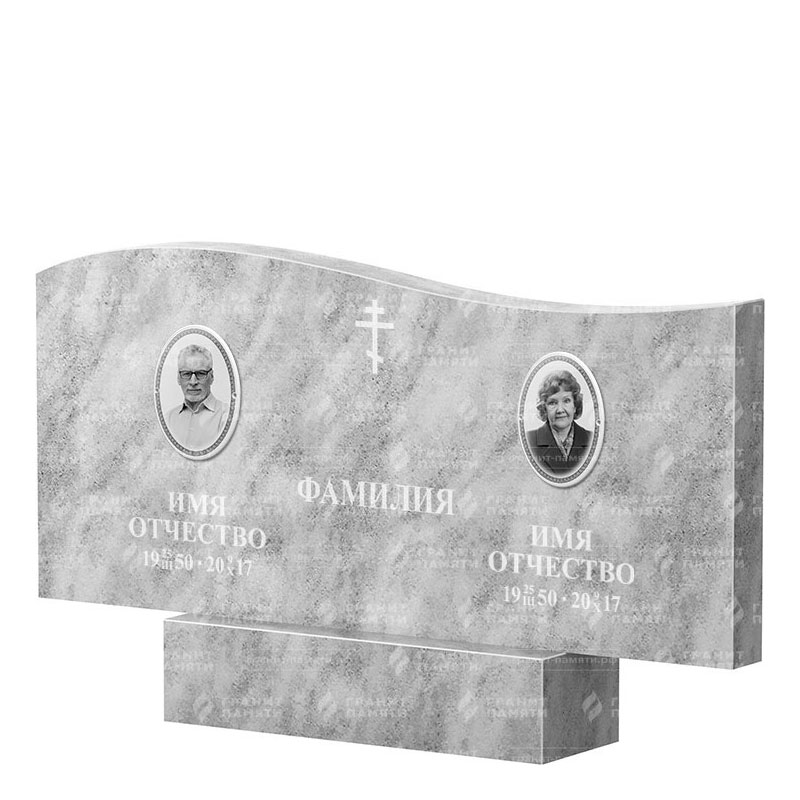 Памятники из мрамора в&nbsp;Москве | Двойной мраморный памятник ФМ-255