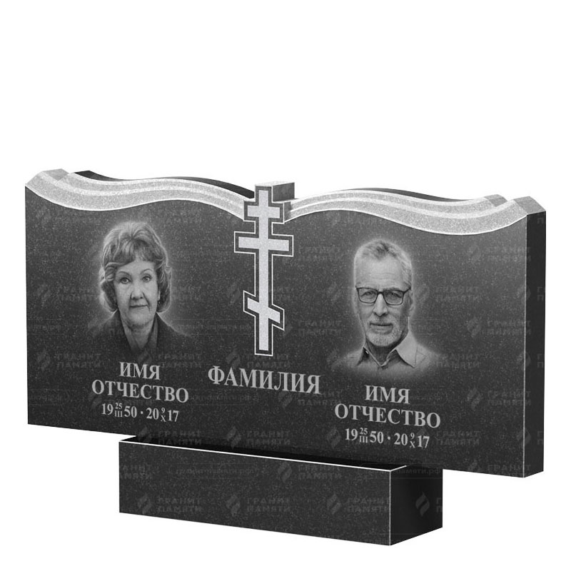 Гранитные памятники в&nbsp;Москве | Двойной гранитный памятник ФГ-262