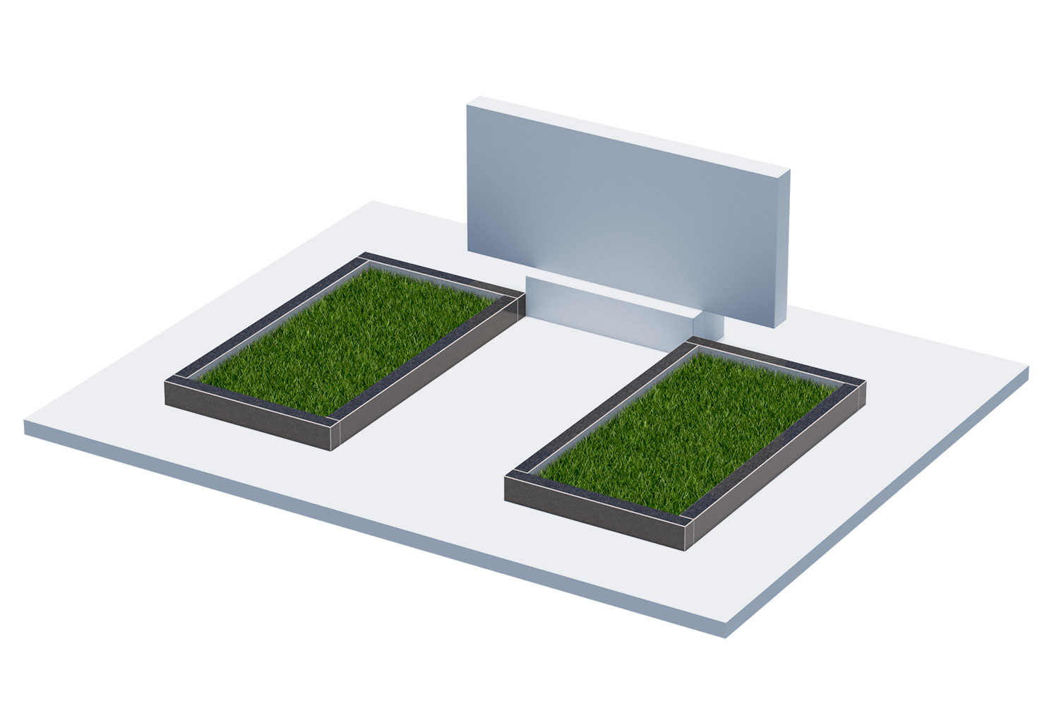 Цветники и надгробные плиты в&nbsp;Москве | Цветник Автономный, 2 шт