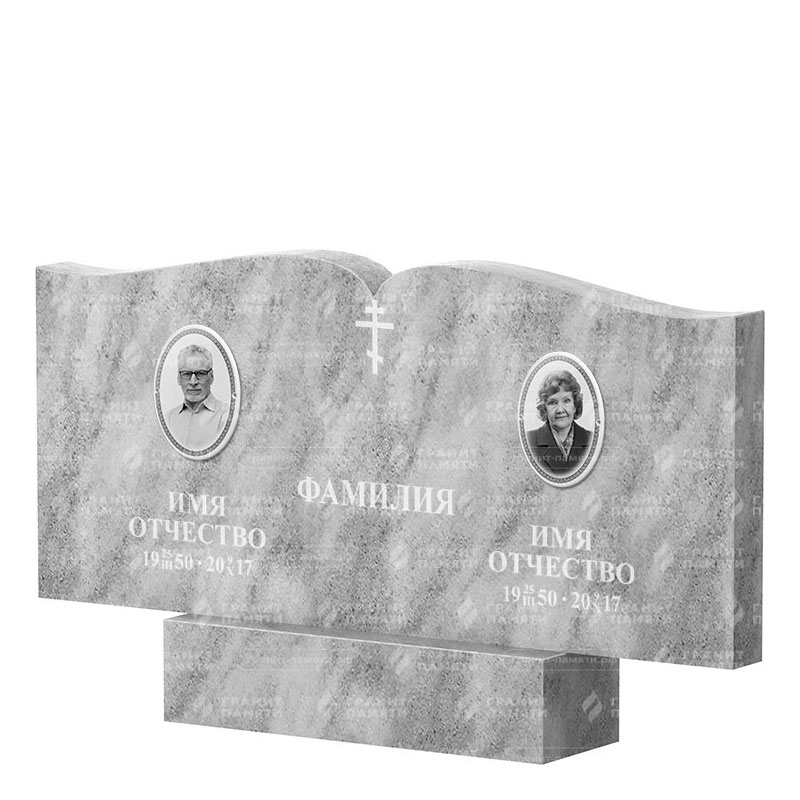 Памятники из мрамора в&nbsp;Москве | Двойной мраморный памятник ФМ-259