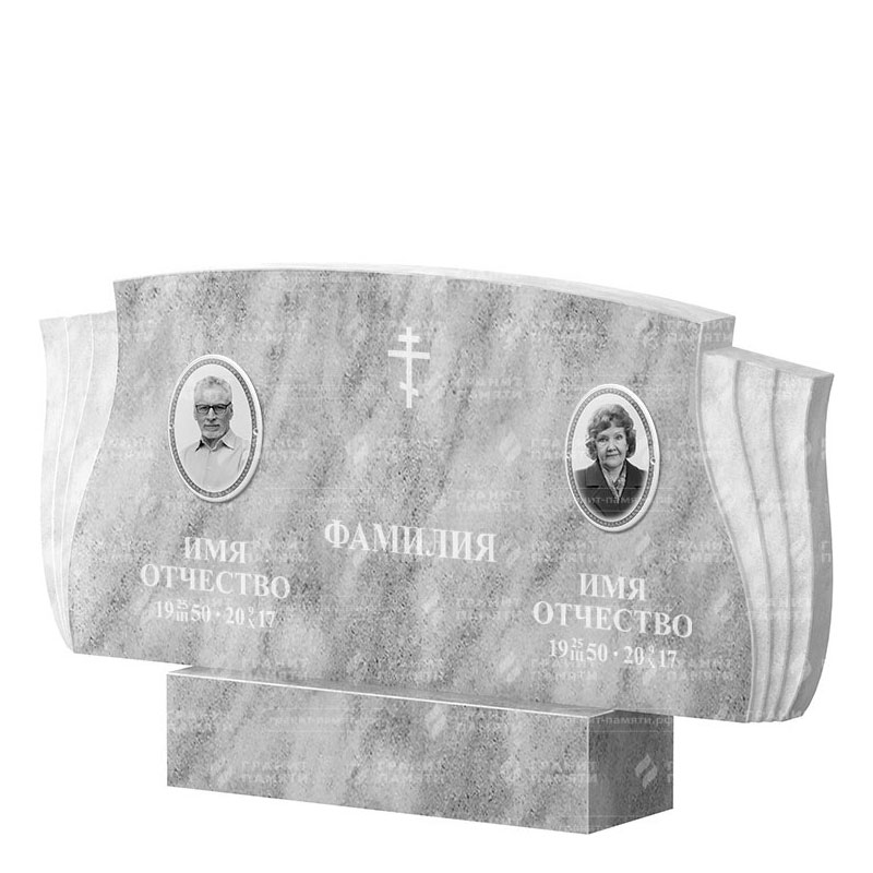 Памятники из мрамора в&nbsp;Москве | Двойной мраморный памятник ФМ-264