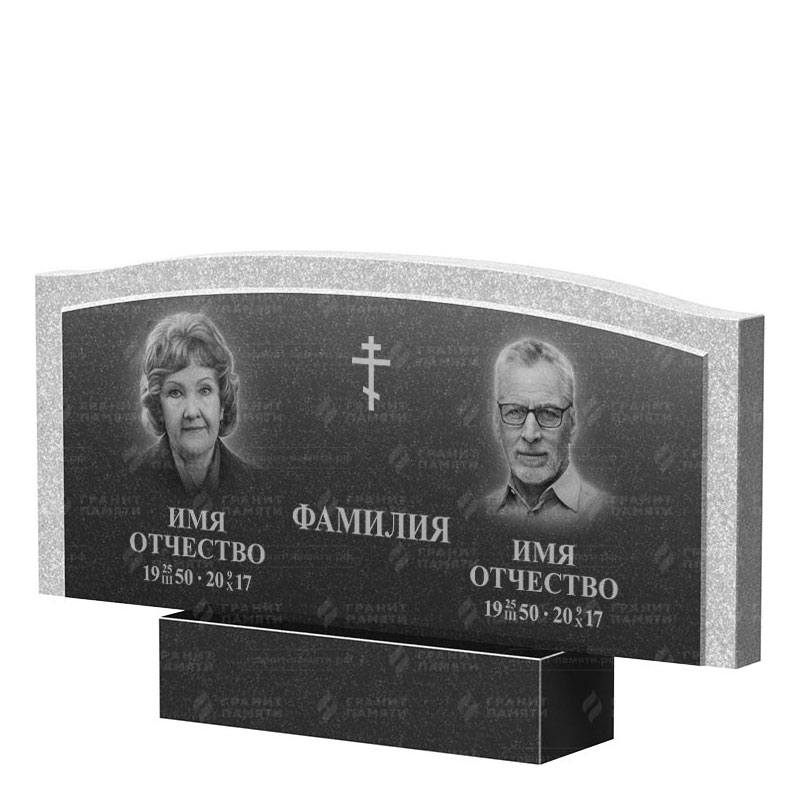 Памятники из гранита двойные в&nbsp;Москве | Двойной гранитный памятник ФГ-131