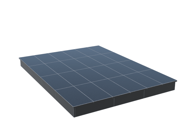 Площадки на могилу в&nbsp;Москве | Площадка с вертикальной (15 см) облицовкой гранитом Габбро