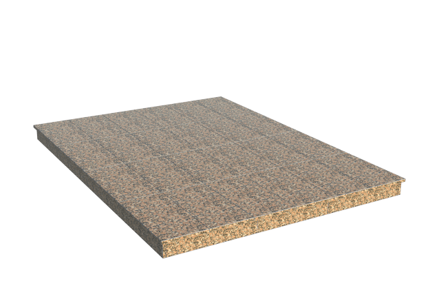 Площадки на могилу в&nbsp;Москве | Площадка с вертикальной (10 см) облицовкой Южно-султаевским гранитом