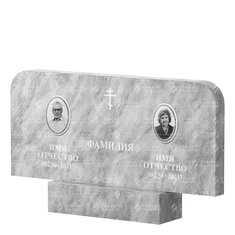 Памятники из мрамора в&nbsp;Москве | Двойной мраморный памятник ФМ-254